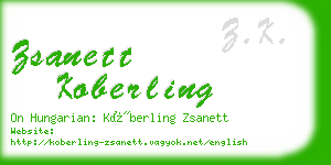 zsanett koberling business card